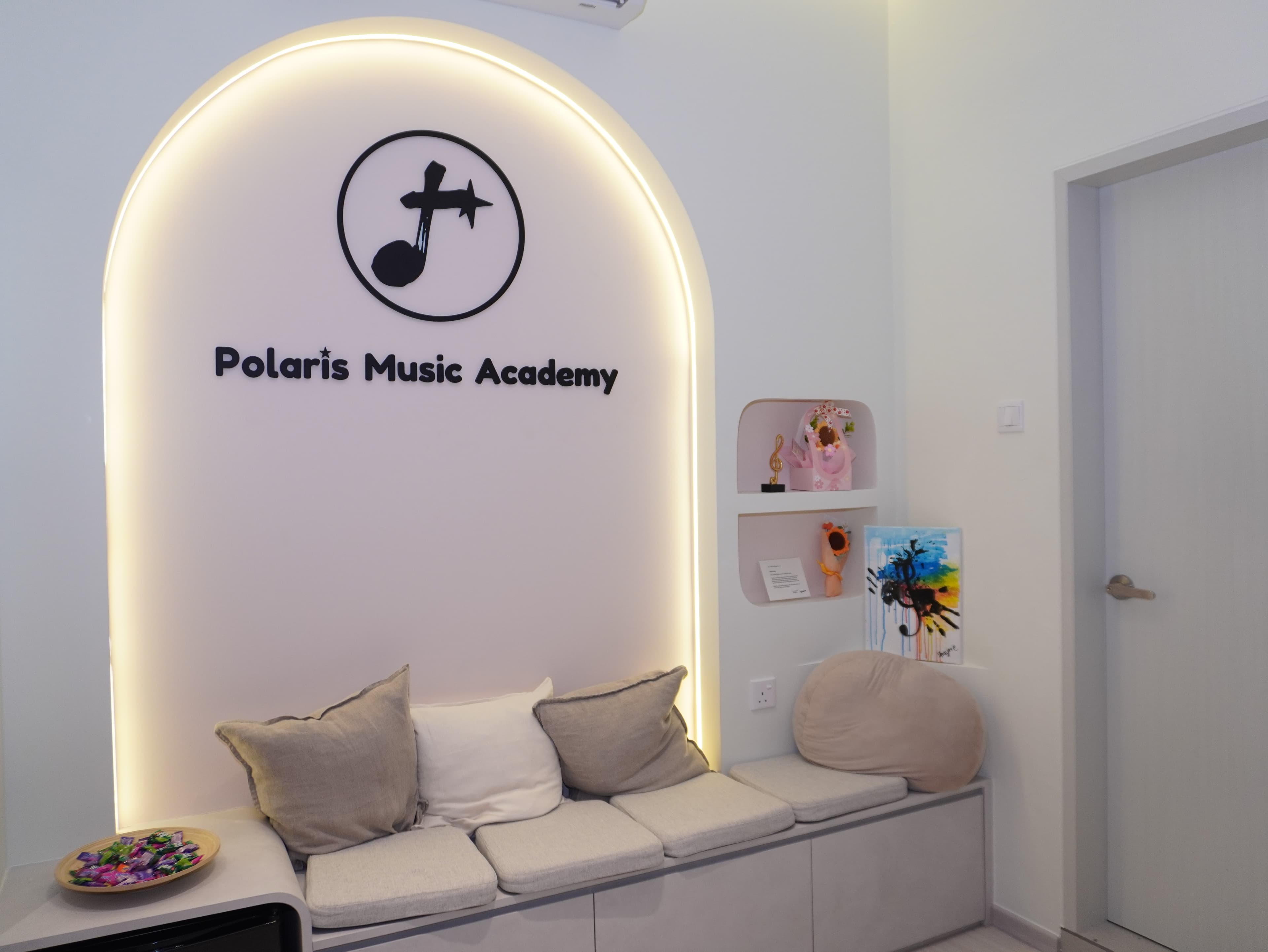 The Polaris Music Academy studio reception at Bukit Merah Central